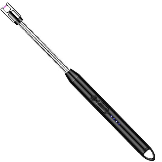USB Windproof BBQ Lighter 360° Electric Arc Flameless Plasma Ignition Long Kitchen Lighters Gas Lighter for Candle Gas Stove