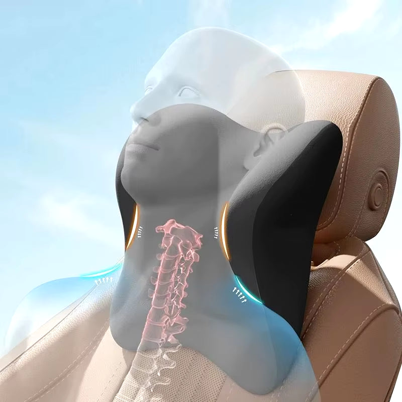 Car Headrest Lumbar Support Lumbar Cushion Memory Foam Cushion Backrest Lumbar Pillow Car Comfortable Neck Pillow Car Accsesorie