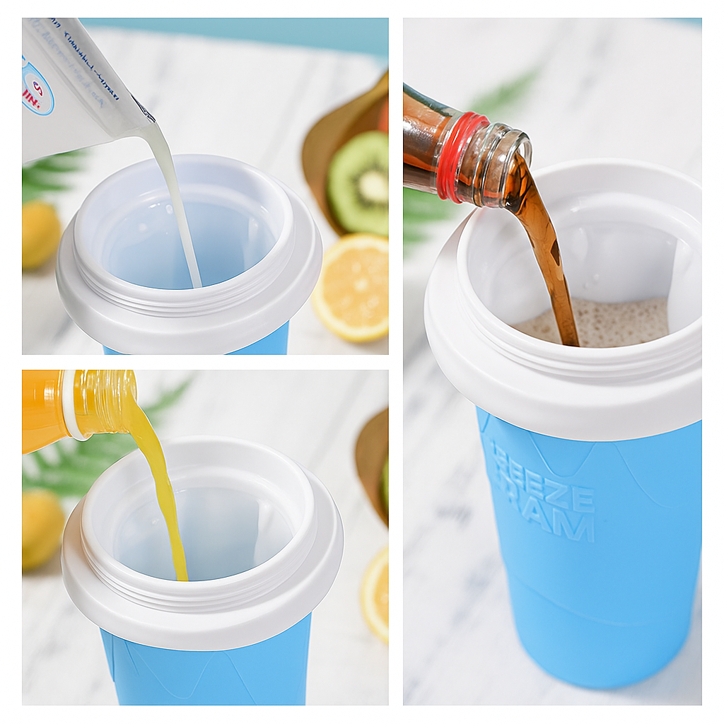 Frozen Magic™ Slushy Cup – 11.8 oz Reusable Freeze & Squeeze Smoothie Maker
