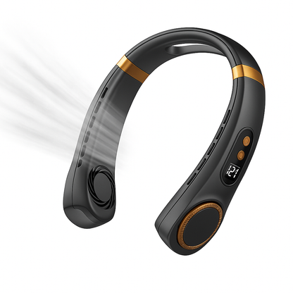 BreezeBand™ Neck Fan – Leafless, USB Rechargeable with LED Display