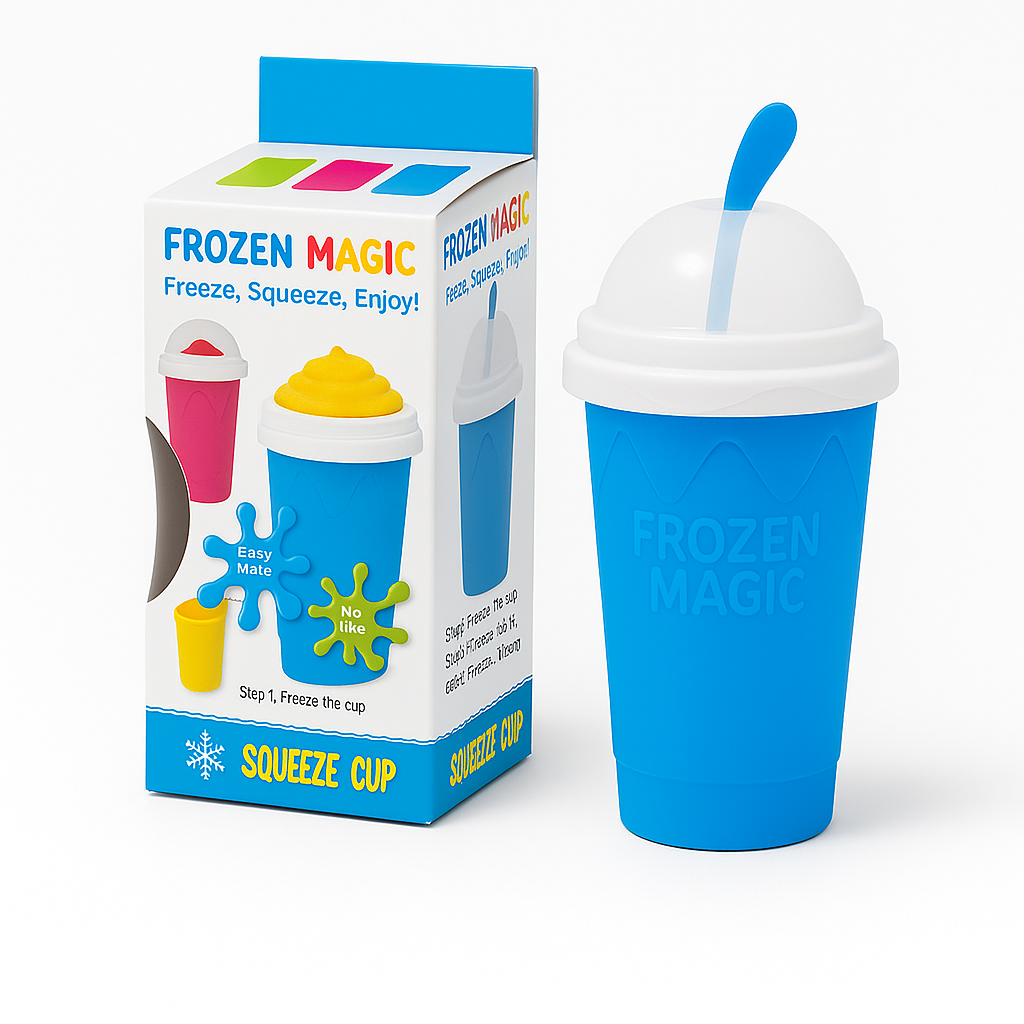 Frozen Magic™ Slushy Cup – 11.8 oz Reusable Freeze & Squeeze Smoothie Maker