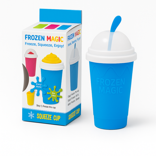 Frozen Magic™ Slushy Cup – 11.8 oz Reusable Freeze & Squeeze Smoothie Maker